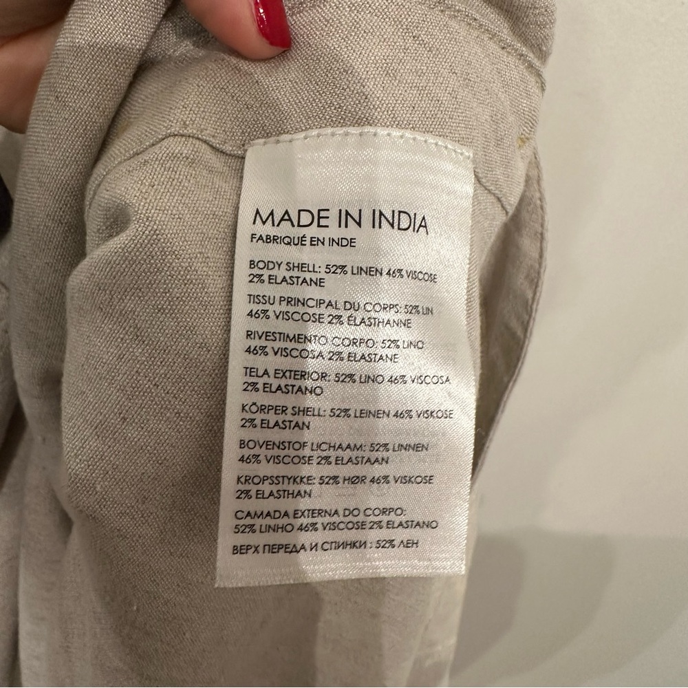 Club Monaco Side Button Linen Midi Dress - Picture 10 of 12